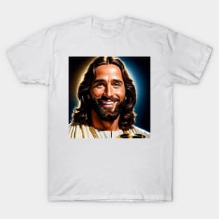 My Jesus Christ, always happy and smiling... I ask you: Make me happy! T-Shirt